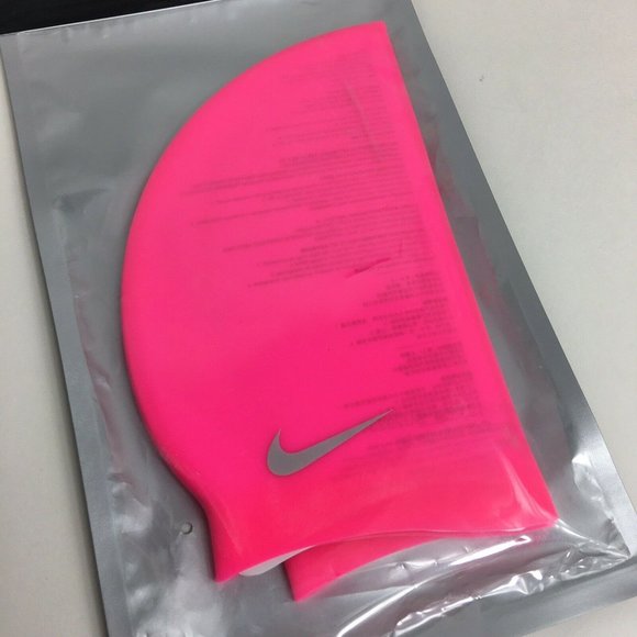 Nike Silicon Youth Cap Pink Training Swim Swimming Ages 8-14  Hot Pink Water New - Picture 12 of 12